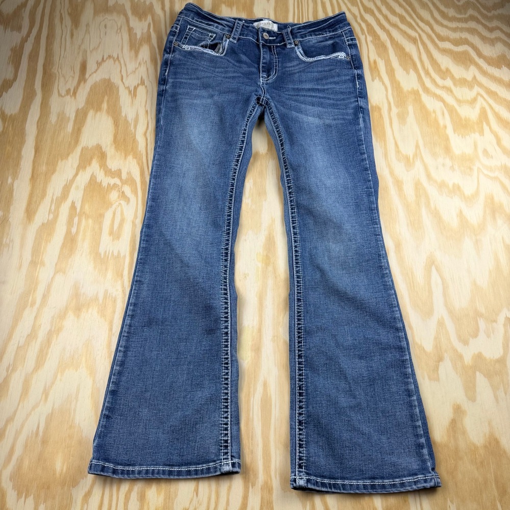 Shyanne Girls Size 16 Bootcut Jeans Medium Wash Embroidered Back Pockets Cowgirl